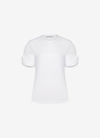 Madame T-Shirt with Statement Sleeves (White)