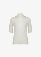 Merino Wool Turtleneck Top (Beige)