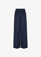 Viscose-Blend Trousers (Navy)