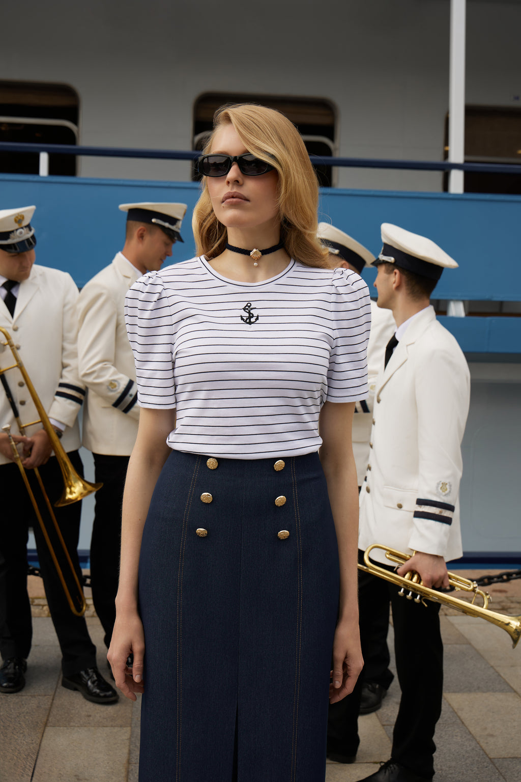 Captain Embroidered Top