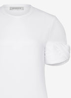 Madame T-Shirt with Statement Sleeves (White)