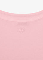 Silk-Trim Top (Pink)