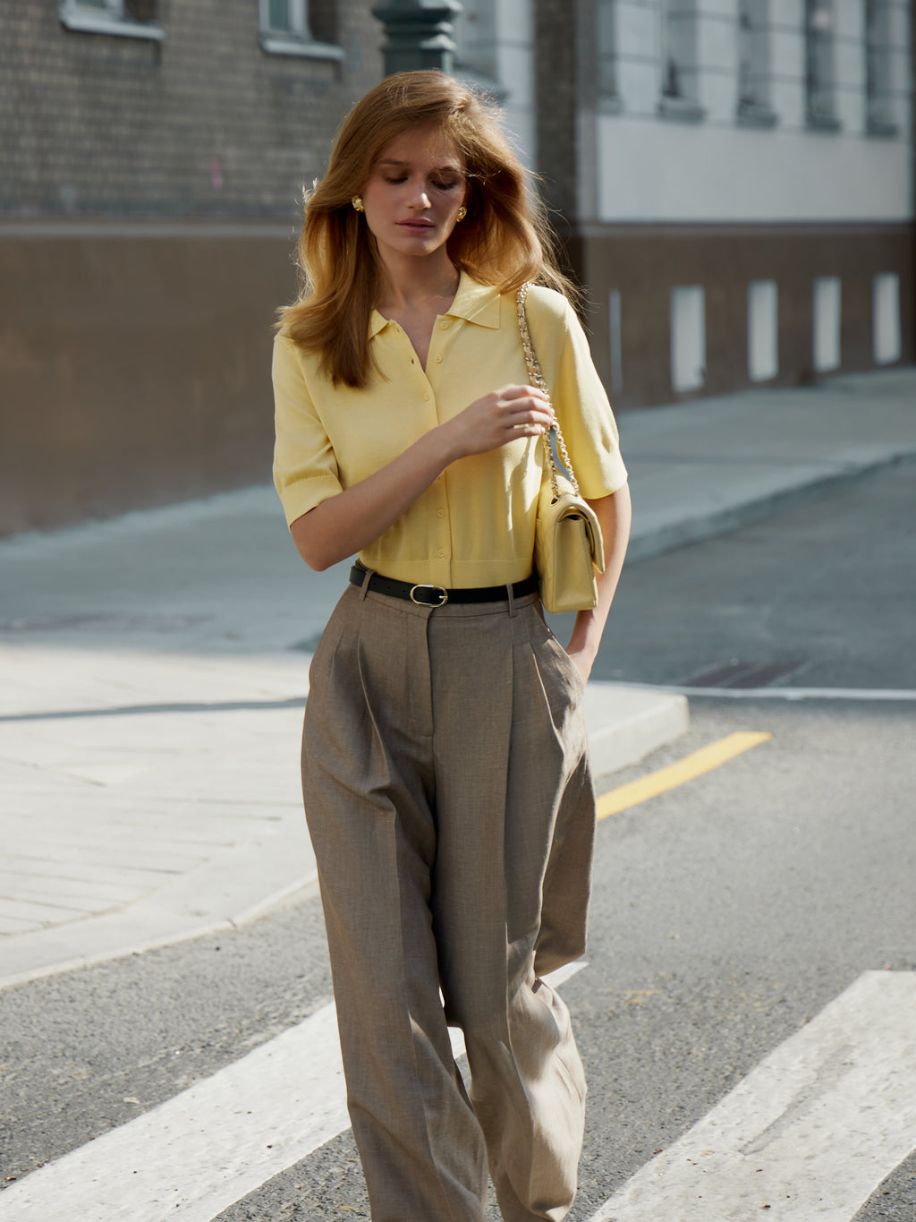 Wool-Linen Trousers (Brown)