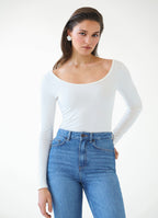 Open-Back Bodysuit (Beige)