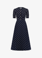 Silk Dress with Pleated Skirt