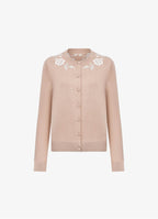 Embroidered Silk-Cotton Cardigan (Pink)