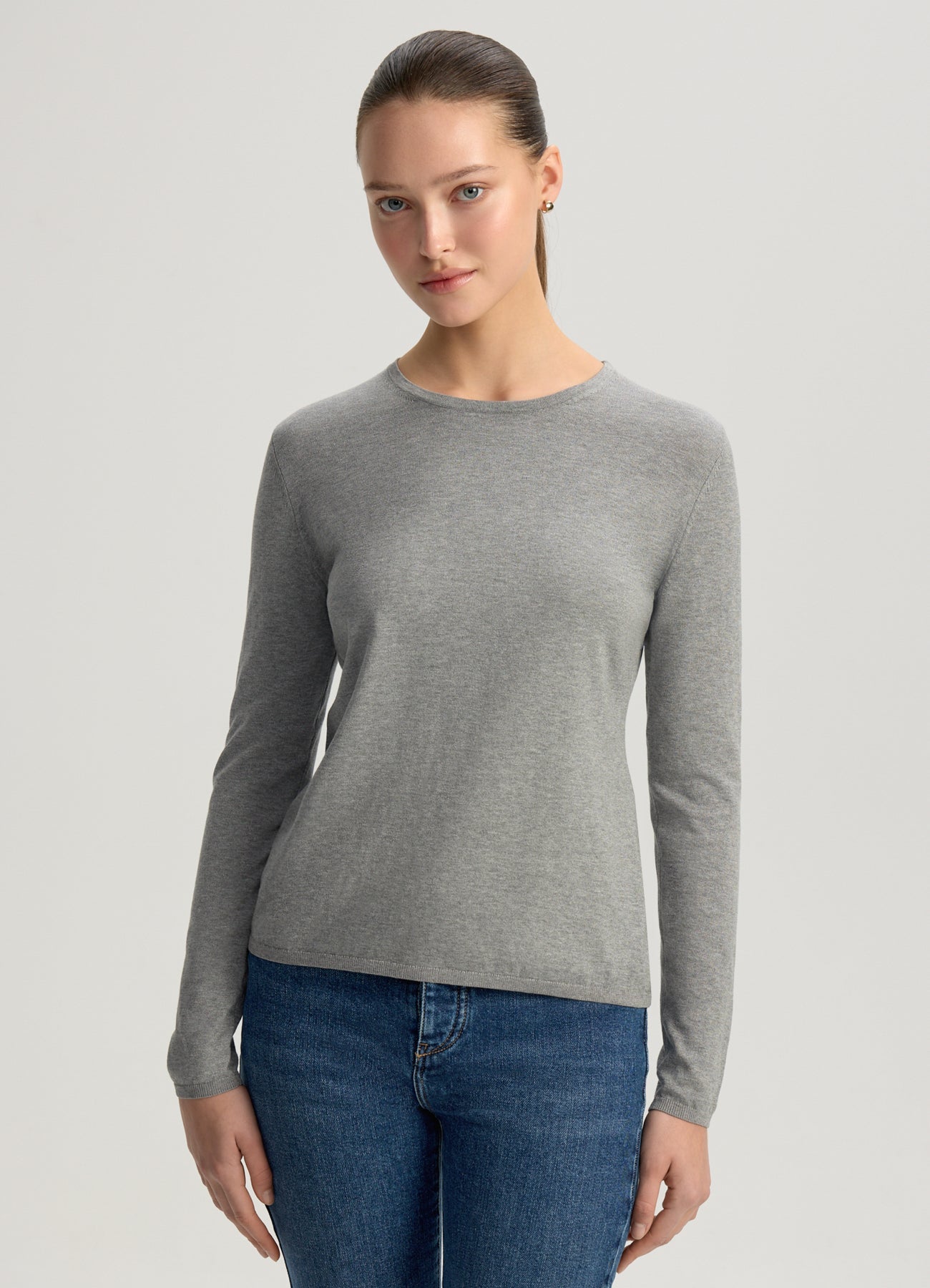 Silk-Cotton Jumper (Grey) II