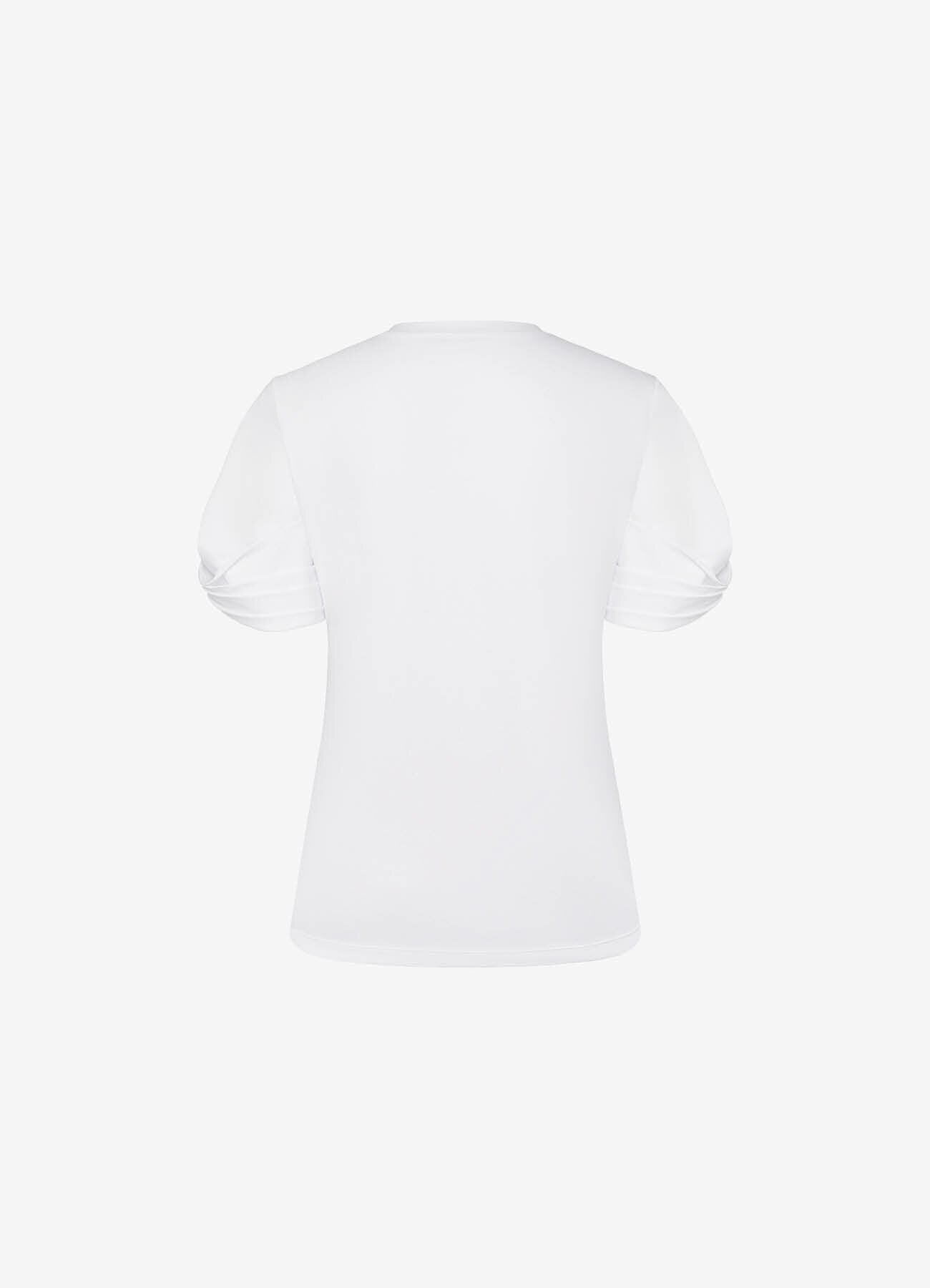 Madame T-Shirt with Statement Sleeves (White)