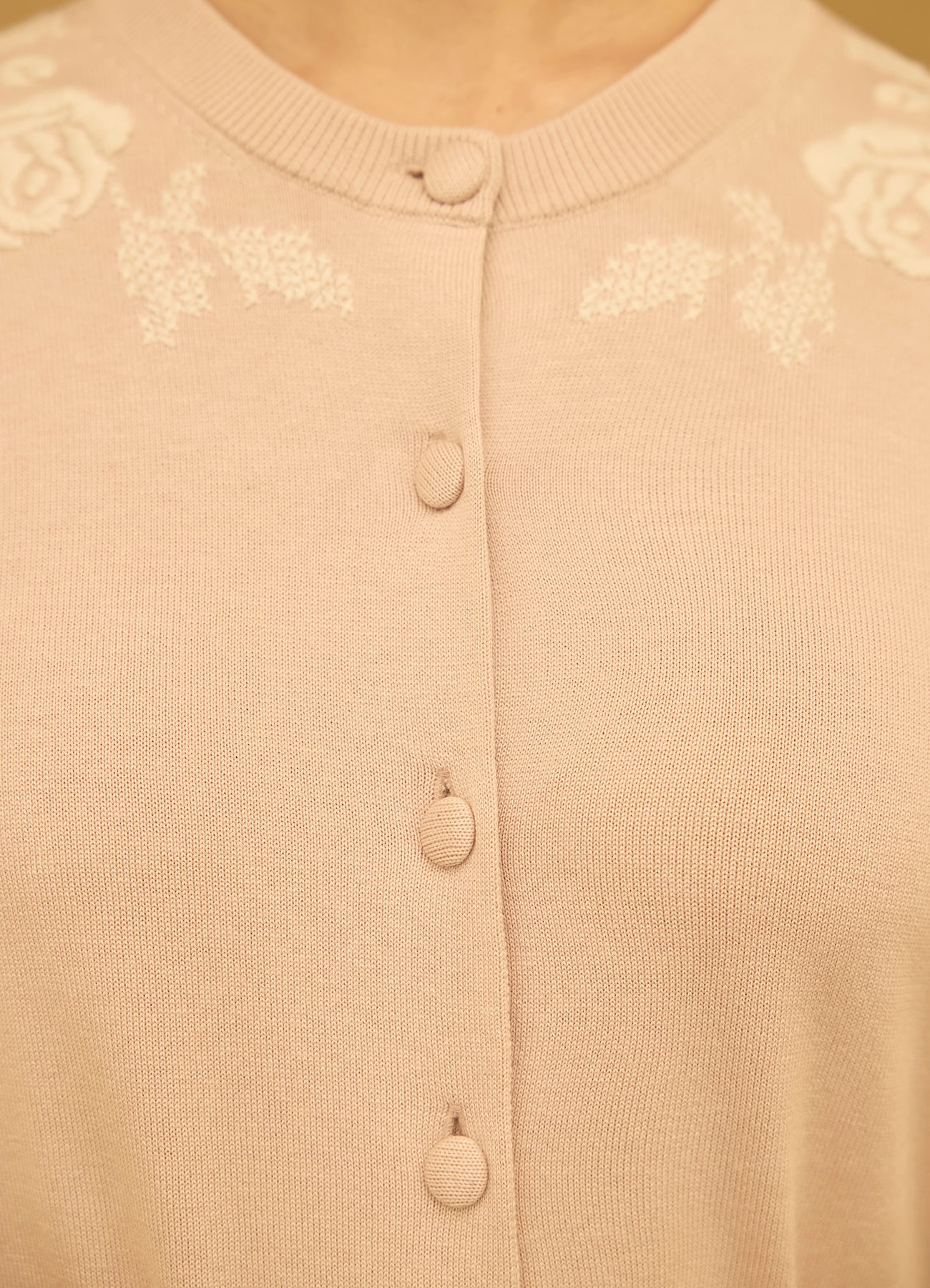 Embroidered Silk-Cotton Cardigan (Pink)