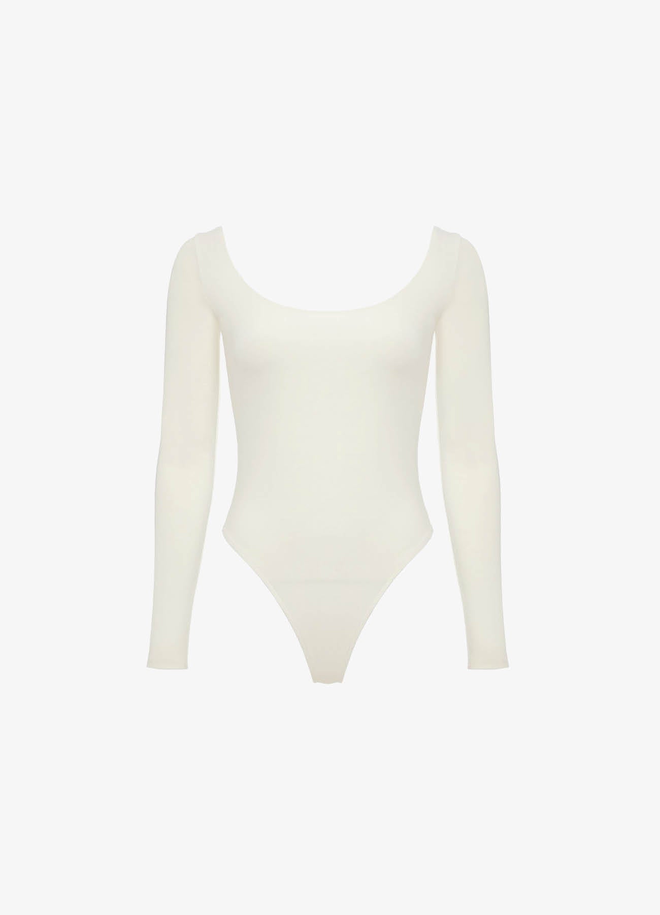 Open-Back Bodysuit (Beige)