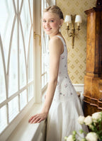 Embroidered Linen Sundress | Romantic Linen Dress for Women