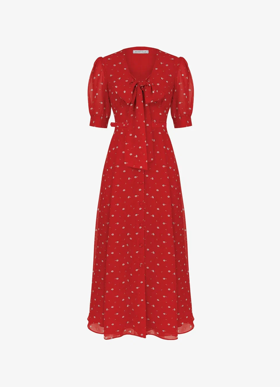 Bow Detail Midi Dress | Elegant Feminine Dress for Women