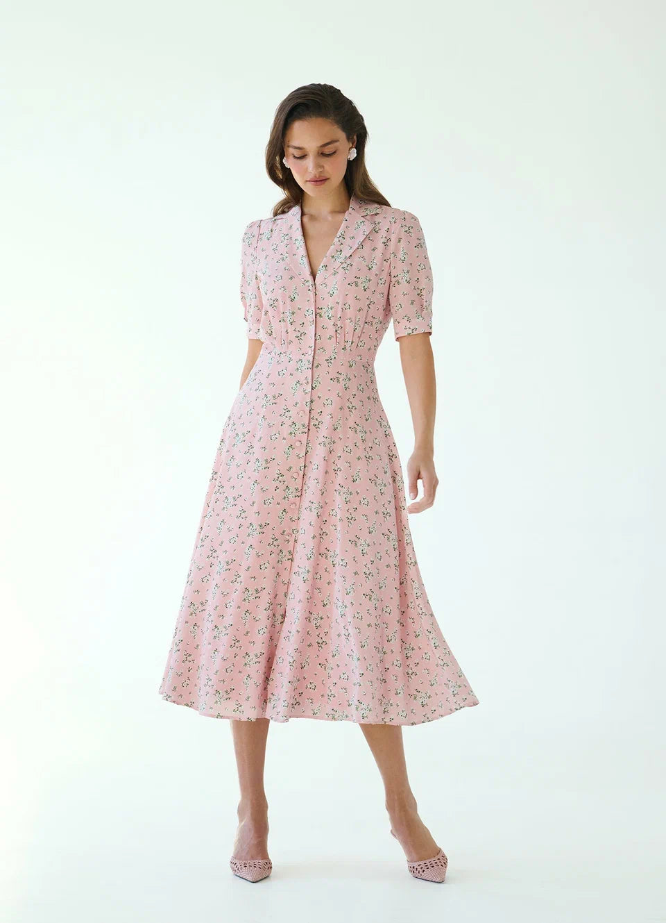 Anna Silk Dress | Elegant Floral Silk Dress for Women