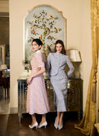 Afternoon Tea Silk Dress | Romantic Floral Silk Midi Dress