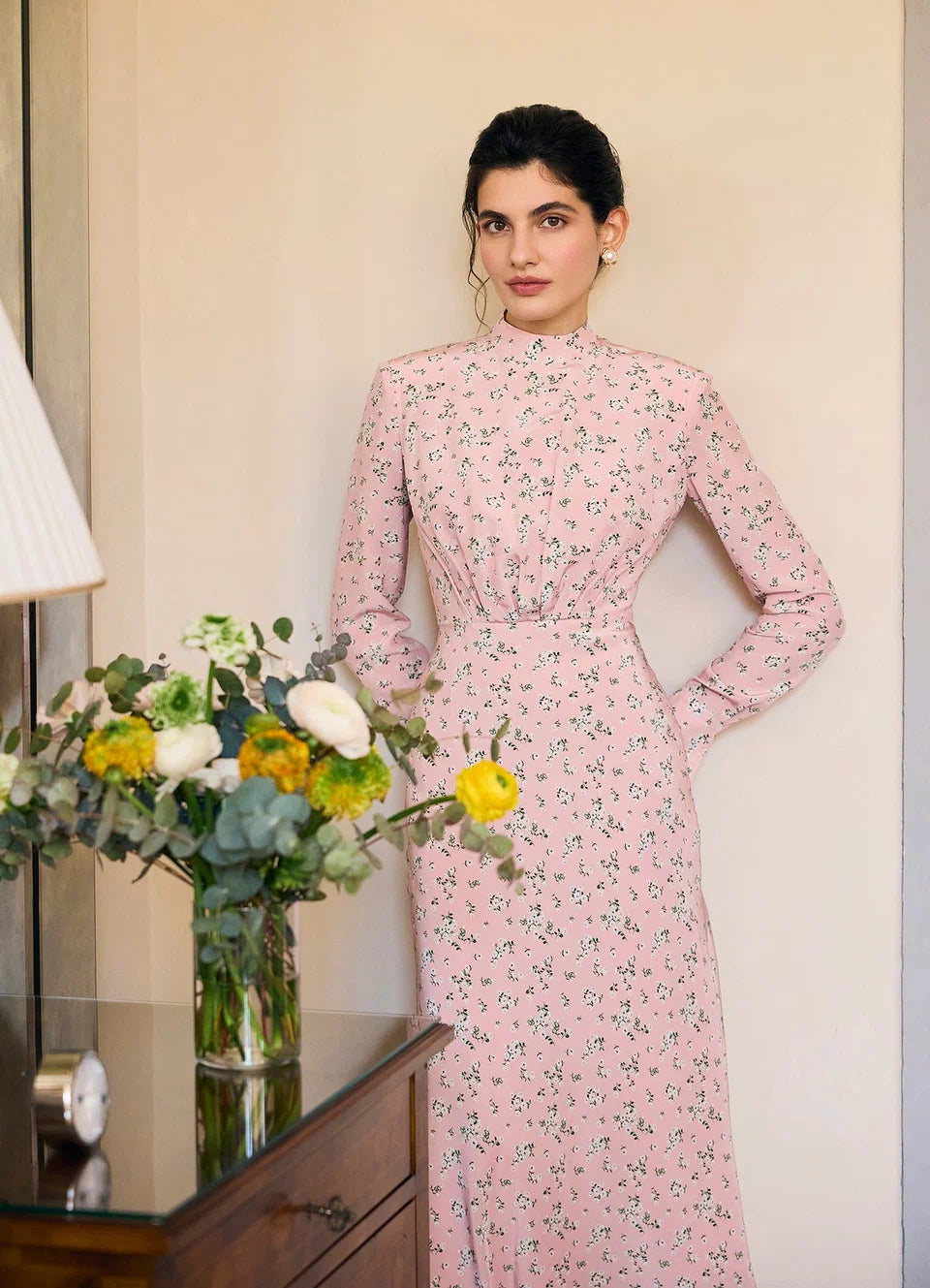 Nina Silk Dress | Luxury Floral Silk Dress for Women