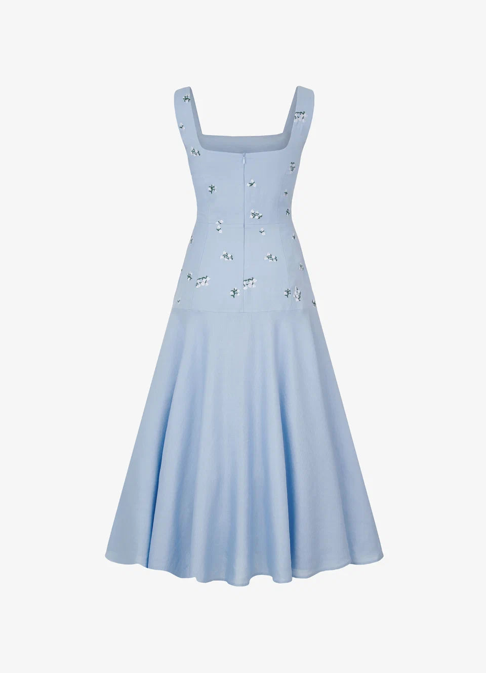 Embroidered Linen Sundress | Romantic Linen Dress for Women
