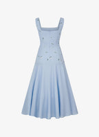 Embroidered Linen Sundress | Romantic Linen Dress for Women