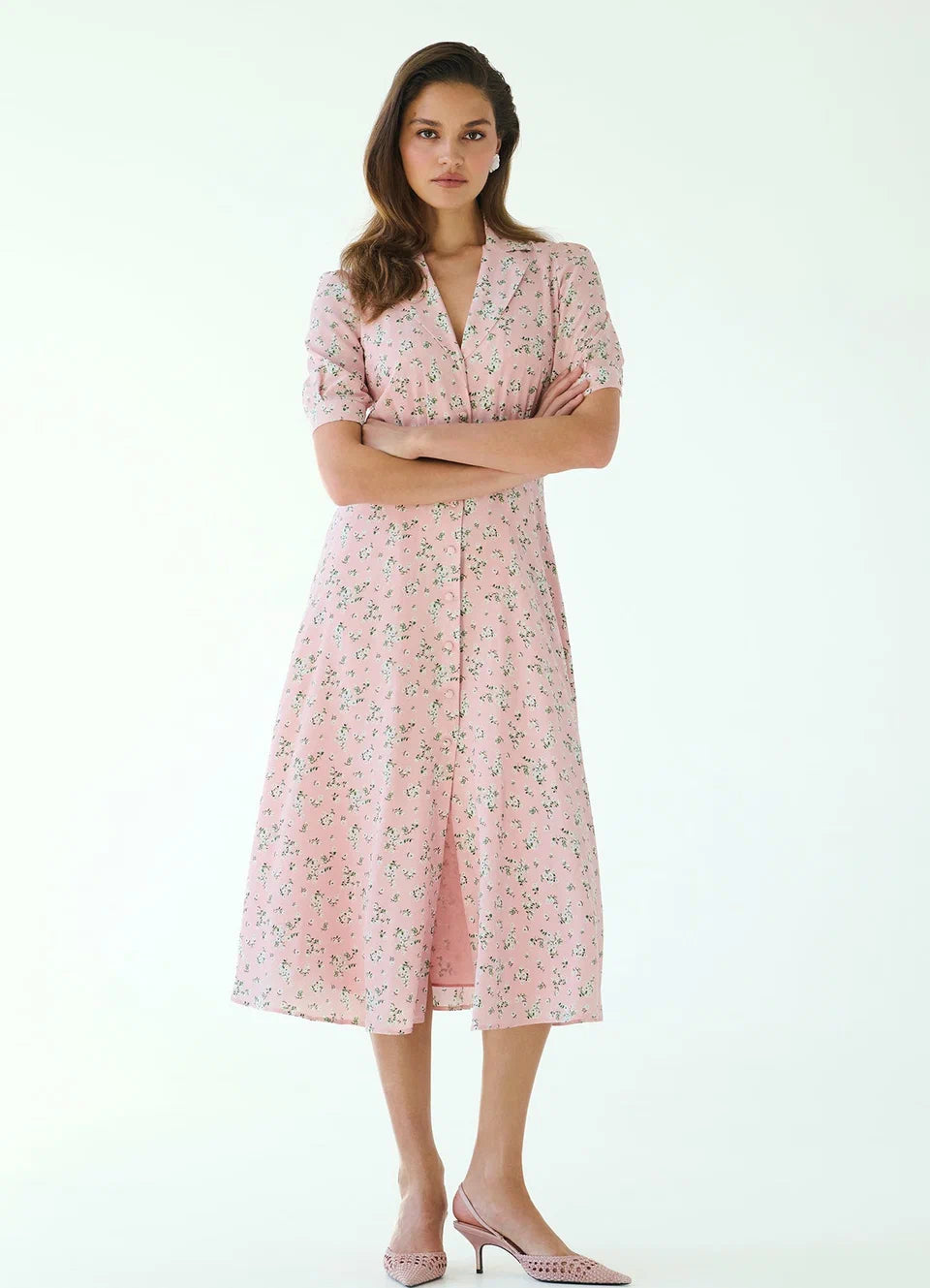 Anna Silk Dress | Elegant Floral Silk Dress for Women