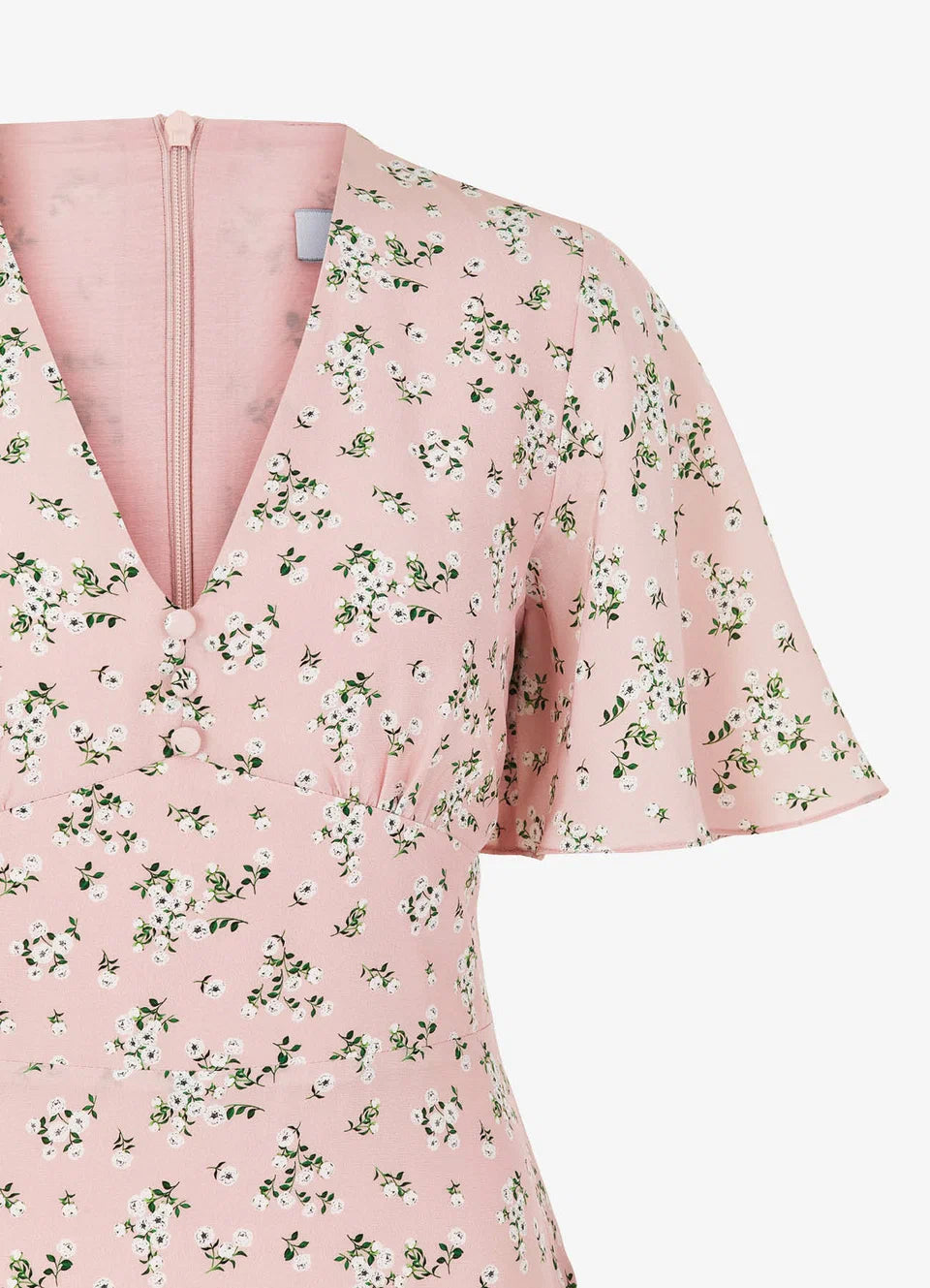 Sonnet Silk Floral Midi Dress | Romantic Rose Print Dress for Women