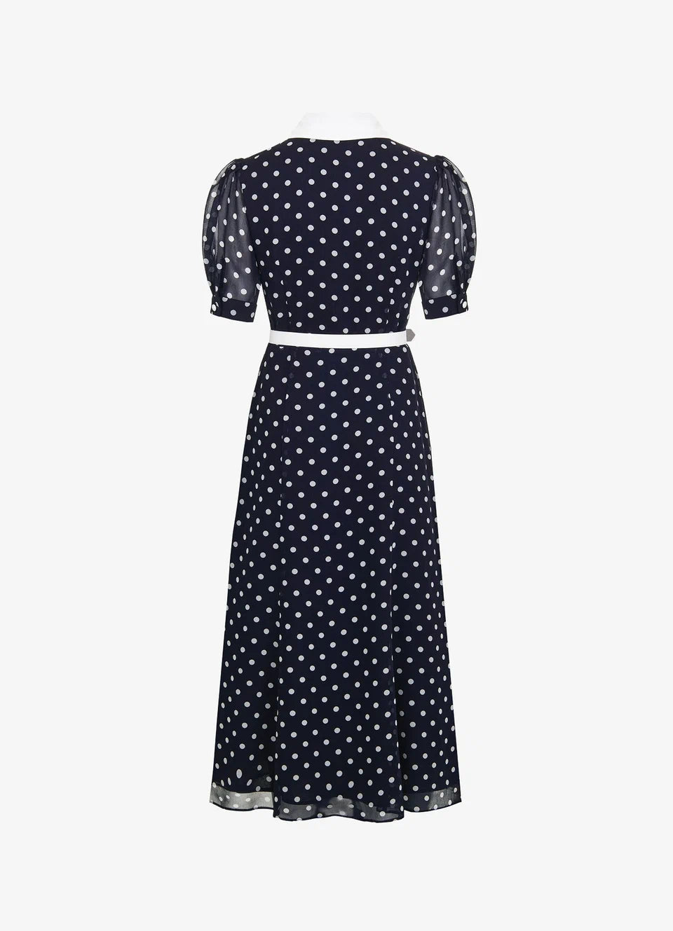 Polka Dot Collared Midi Dress | Vintage-Inspired Women's Dress