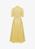 Amalfi Linen Blend Dress | Embroidered Midi Dress for Women