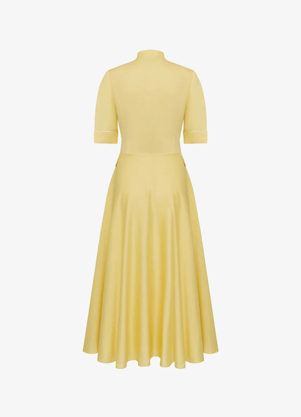 Amalfi Linen Blend Dress | Embroidered Midi Dress for Women